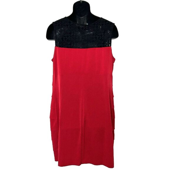 ENFOCUS Women Black & Red Bodycon Dress Size 20W - Picture 8 of 12